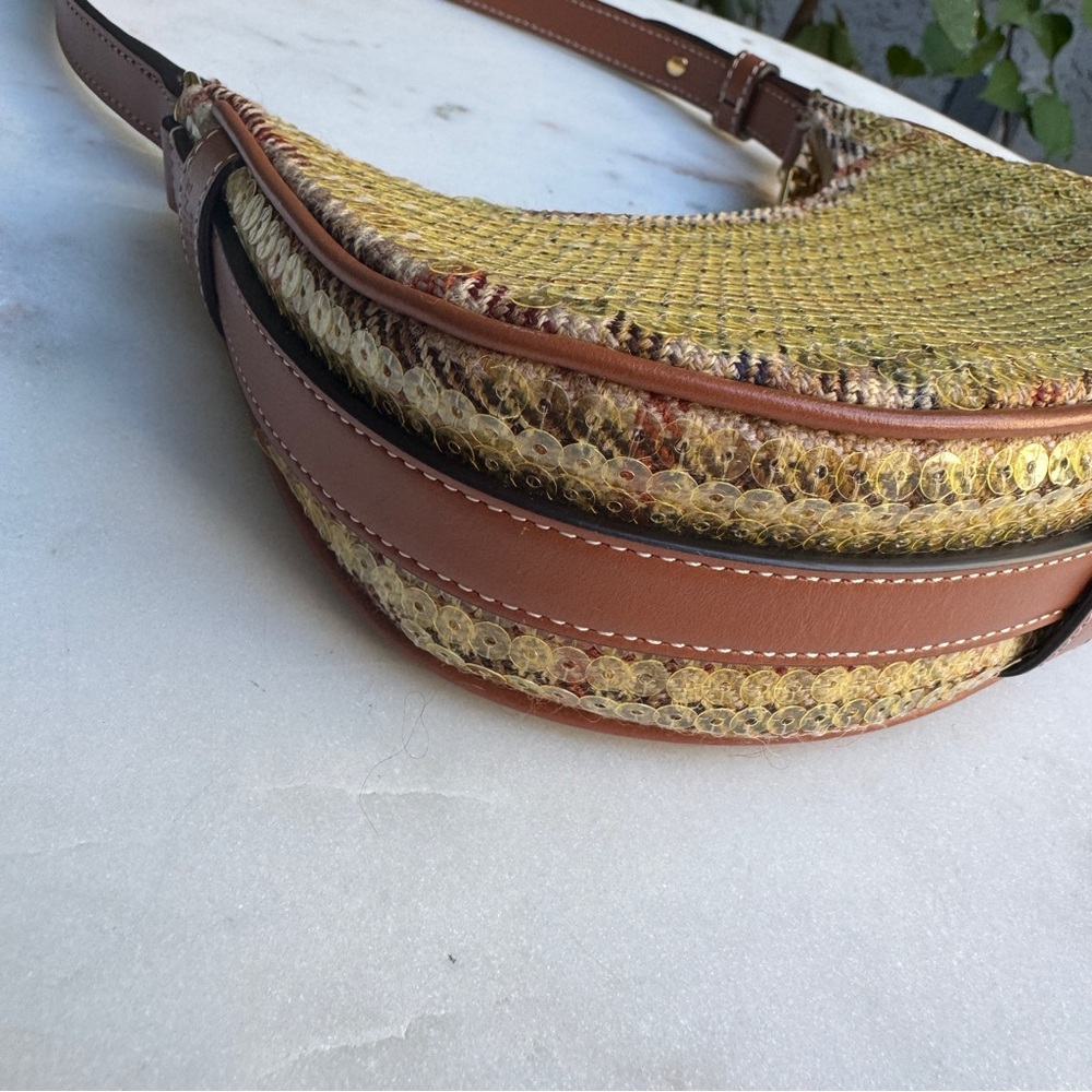 Celine Tweed & Sequin Mini Ava Crescent Shoulder Bag - Picture 14 of 16